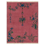 Crimson Flora Hand Knotted Rug