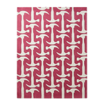 Crimson Geometric Link Hand Tufted Rug