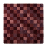 Crimson Pixel Hand Tufted Square Rug