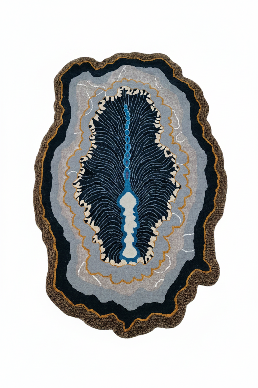 Crystal Earth Hand Tufted Rug 3 x 5'