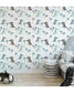 Cute Green Dinosaurs Doodle Removable Kids Wallpaper 