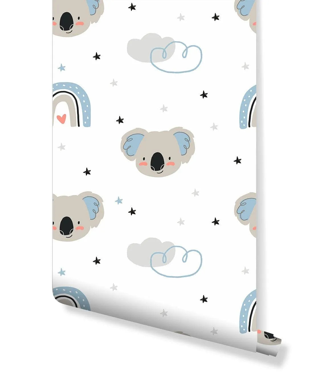 Cute Koala Animals Print Kids Removable Wallpaper