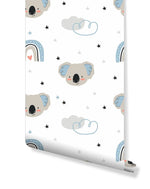 Cute Koala Animals Print Kids Removable Wallpaper