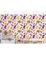 Cute Pink Yellow Dinosaurs Removable Wallpaper