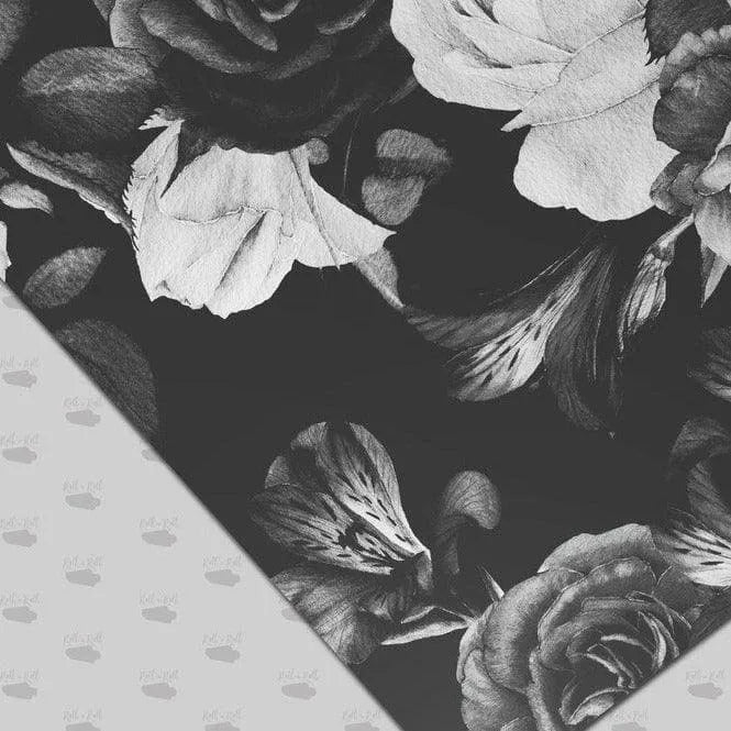 Dark Ashy Peony Floral Wallpaper