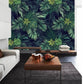 Dark Green Exotic Oversized Tropical Leaves Wallpaper Dark Green Exotic Oversized Tropical Leaves Wallpaper 