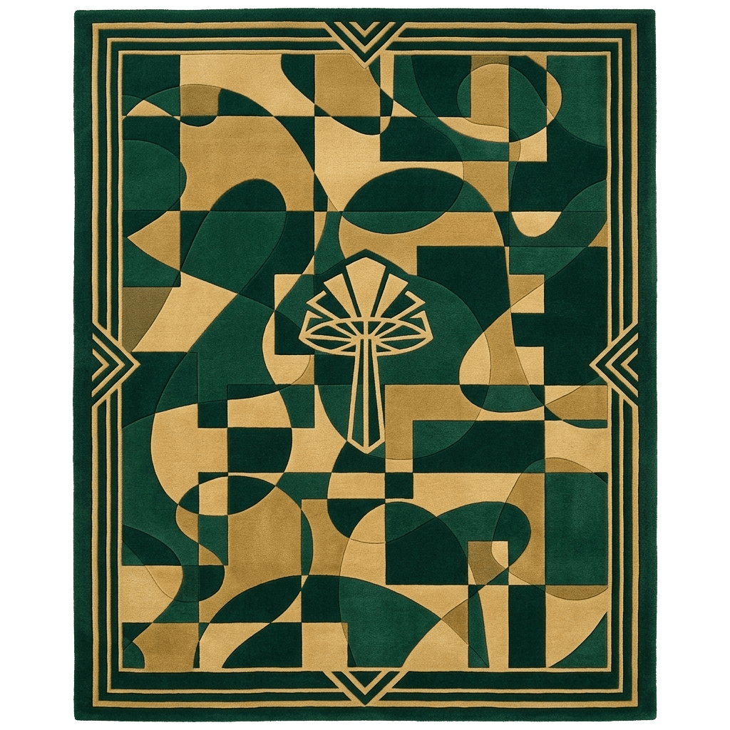 Deconstructed Courtyard Garden Hand Tufted Rug - MAIA HOMES