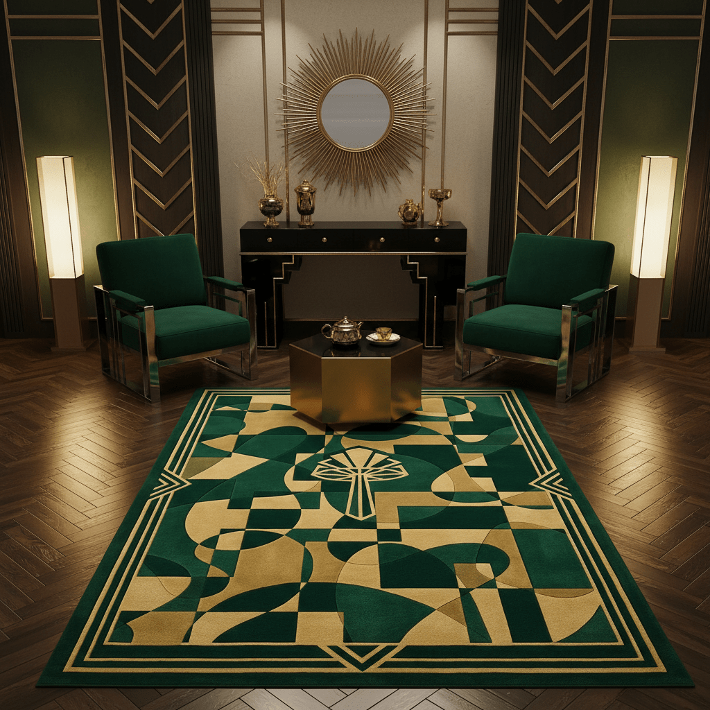 Deconstructed Courtyard Garden Hand Tufted Rug - MAIA HOMES