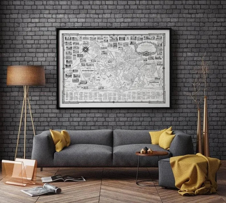 Dedham Map Print| Art History