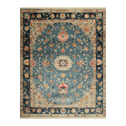 Deep Sea Medallion Hand Knotted Area Rug