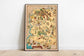 Arizona Map Print| Art History