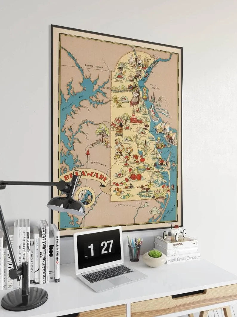 Delaware Map Print| Art History