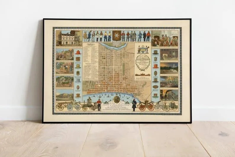 Philadelphia Map Print| Art History