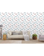 Colorful Geometric Clouds Removable Wallpaper