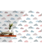 Colorful Geometric Clouds Removable Wallpaper