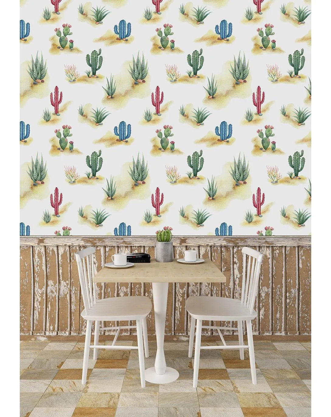 Desert Cactus Landscape Removable Wallpaper