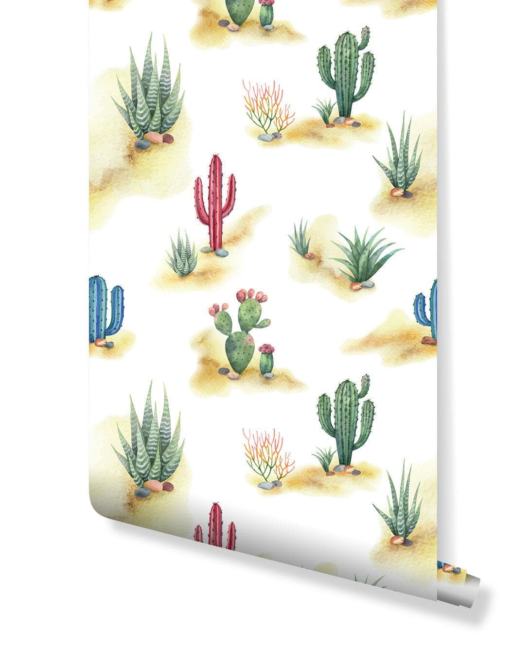 Desert Cactus Landscape Removable Wallpaper 