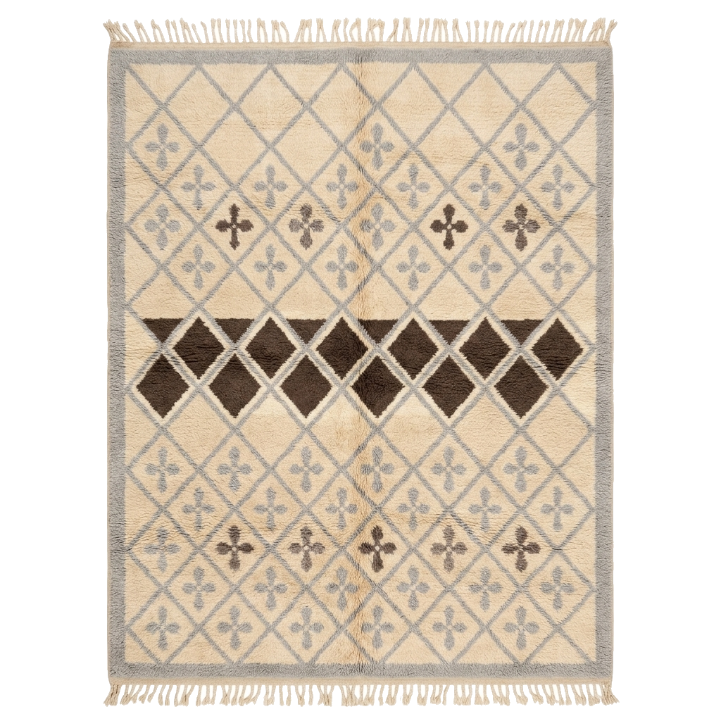 Desert Geometric Moroccan Shag Rug