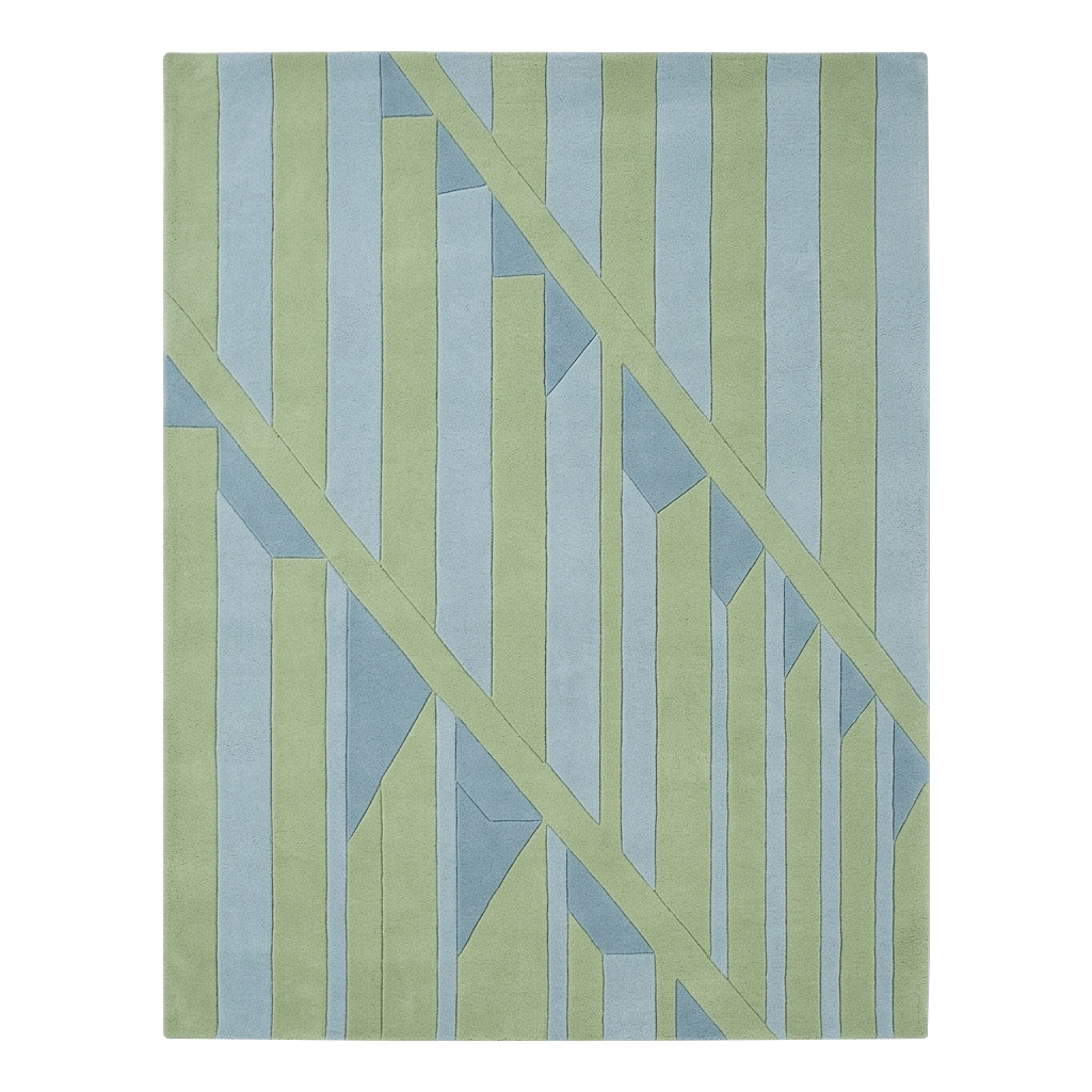 Diagonal Stripe Hand Tufted Rug