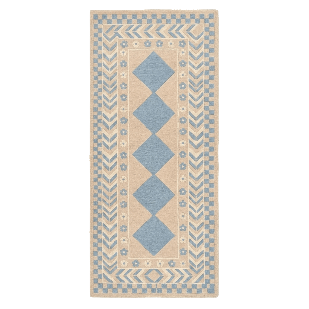 Diamond Peak Path Hand Knotted Runner Rug - MAIA HOMES