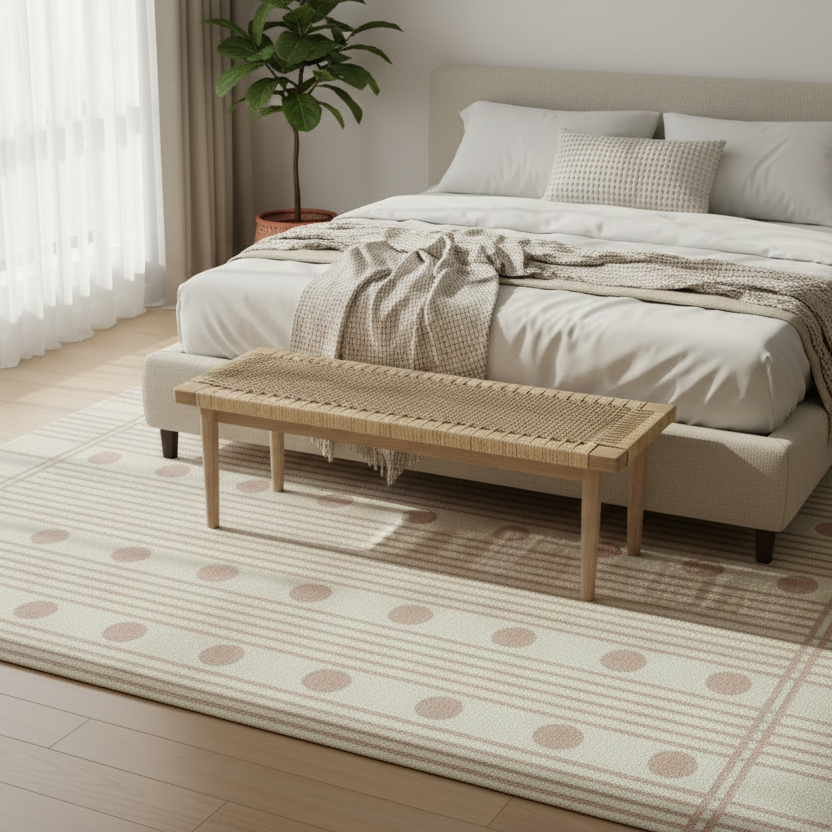 Dots and Lines Hand Tufted Wool Rug