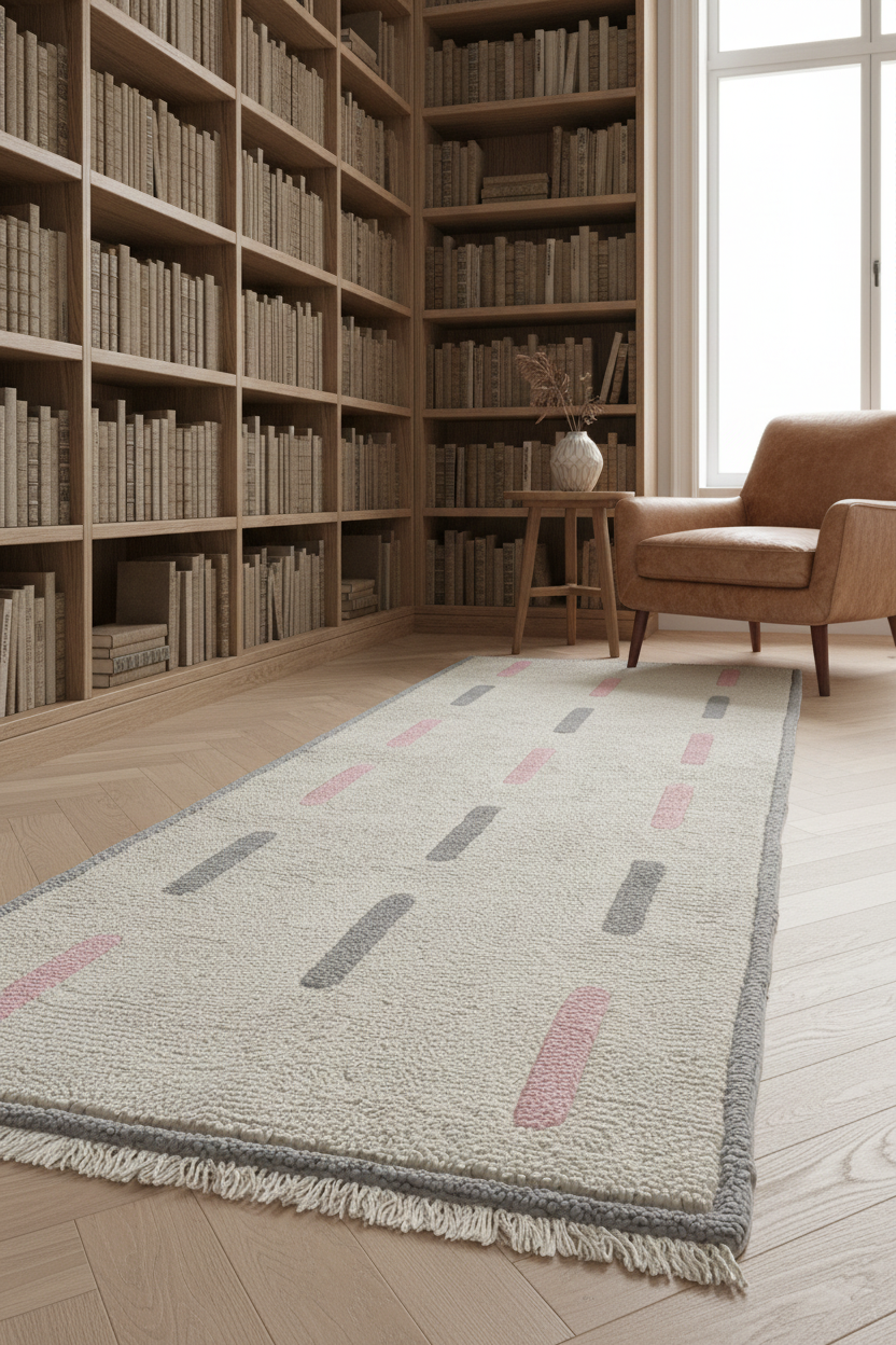 Dotted Rhythm Hand Knotted Runner Rug