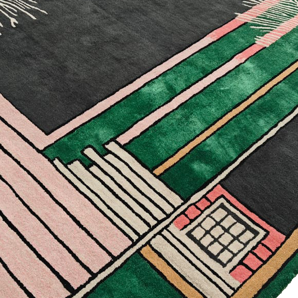 Dragon Gate Realm Hand Tufted Wool Rug