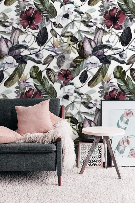 Dramatic Oversized Exotic Floral Watercolor Wallpaper Dramatic Oversized Exotic Floral Watercolor Wallpaper Dramatic Oversized Exotic Floral Watercolor Wallpaper 