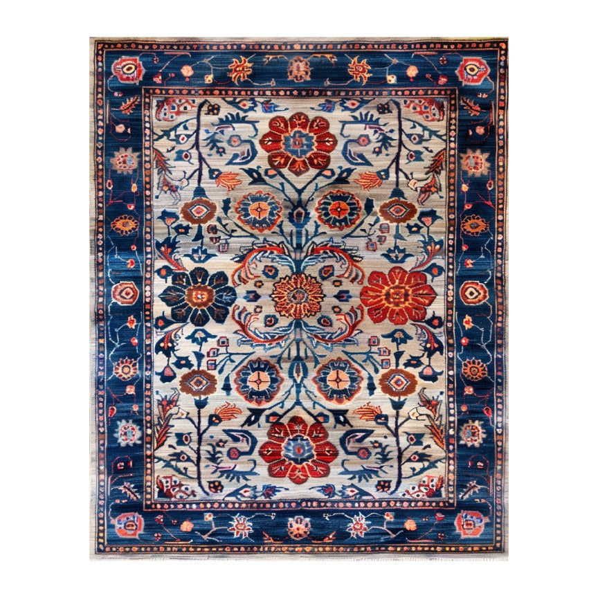 Dreamy Floral Escape Hard Viscose Hand Knotted Wool Rug