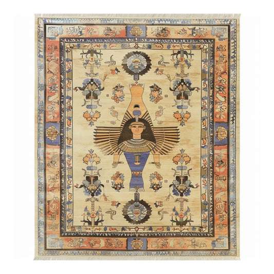 Egyptian Mythology Hand Knotted Area Rug