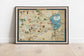 Eilat Map Israel Map Poster Print Wall Art Kinnere Israel Map Poster Print Wall Art 