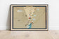 Eilat Map Israel Map Poster Print Wall Art 