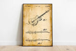 Electric Guitar Patent Print| Framed Art Print