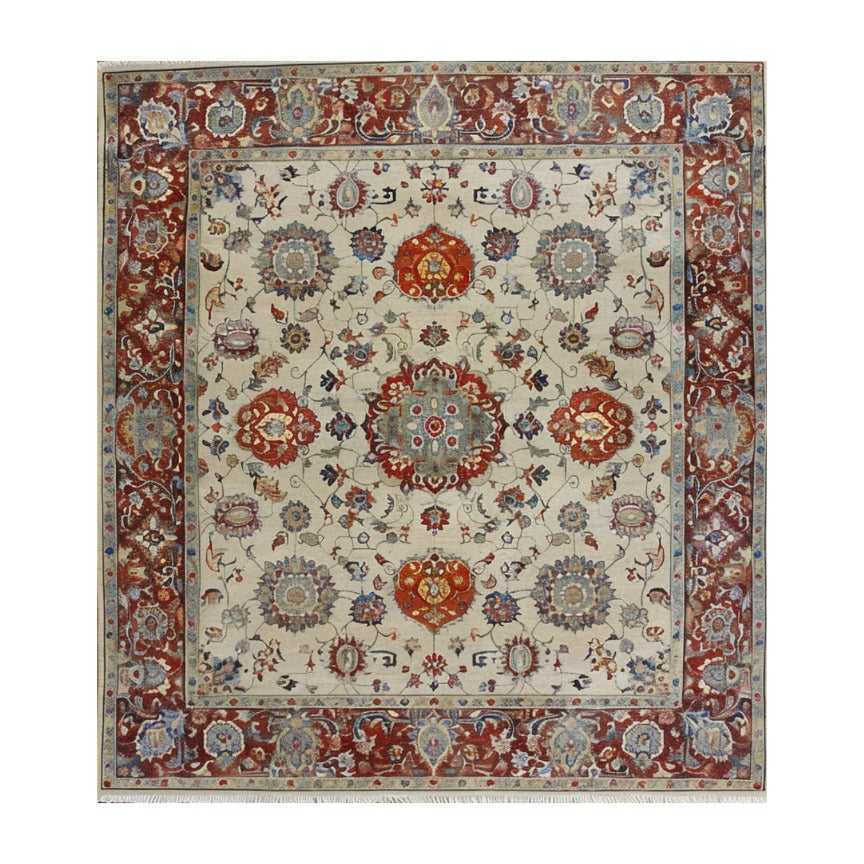 Elegance in Bloom Hand Knotted Area Rug