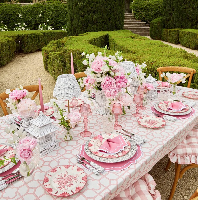 Elegant Blush Placemats. These soft pink placemats feature a delicate blush hue, creating a warm and inviting atmosphere.
