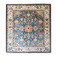 Elegant Blue Floral Hand Knotted Area Rug