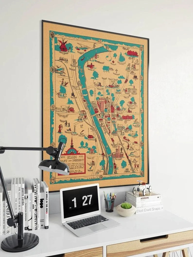 Elgin Map Print| Art History