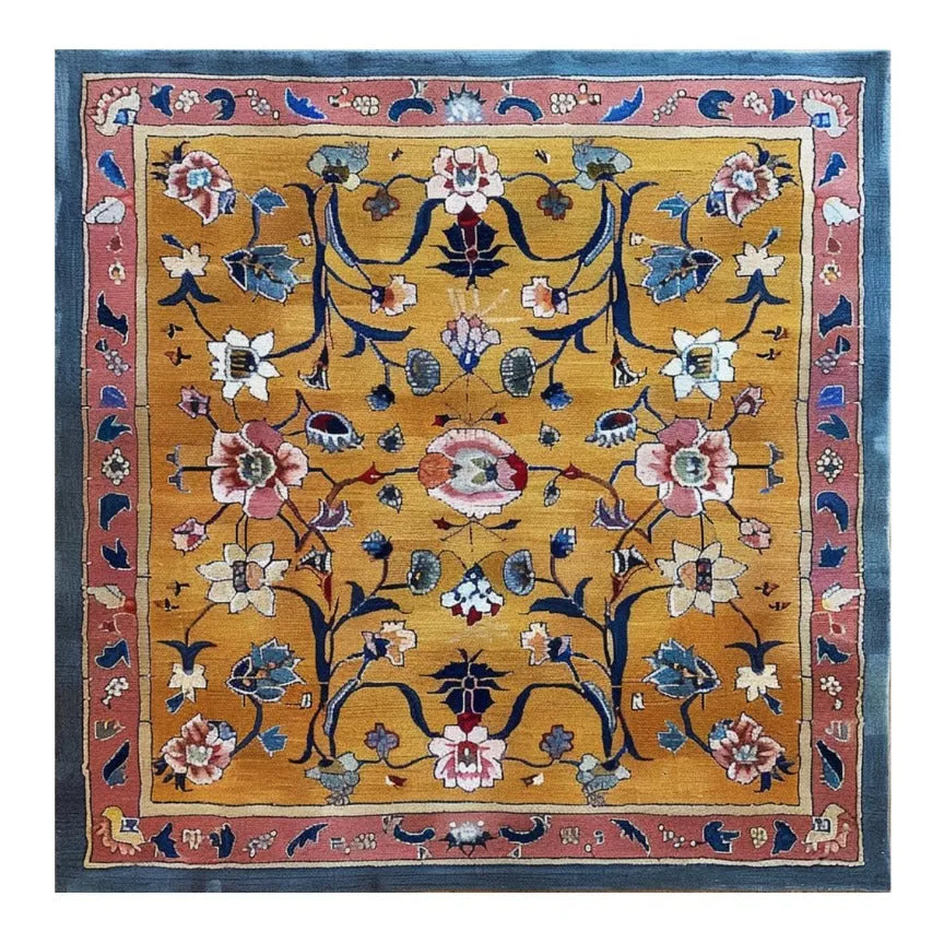 Elysian Blooms Square Hand Tufted Wool Rug