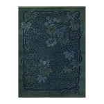 Emerald Leopard Jungle Hand Knotted Rug