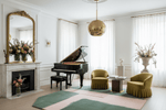 Emerald Blush Canvas Hand Tufted Rug - MAIA HOMES