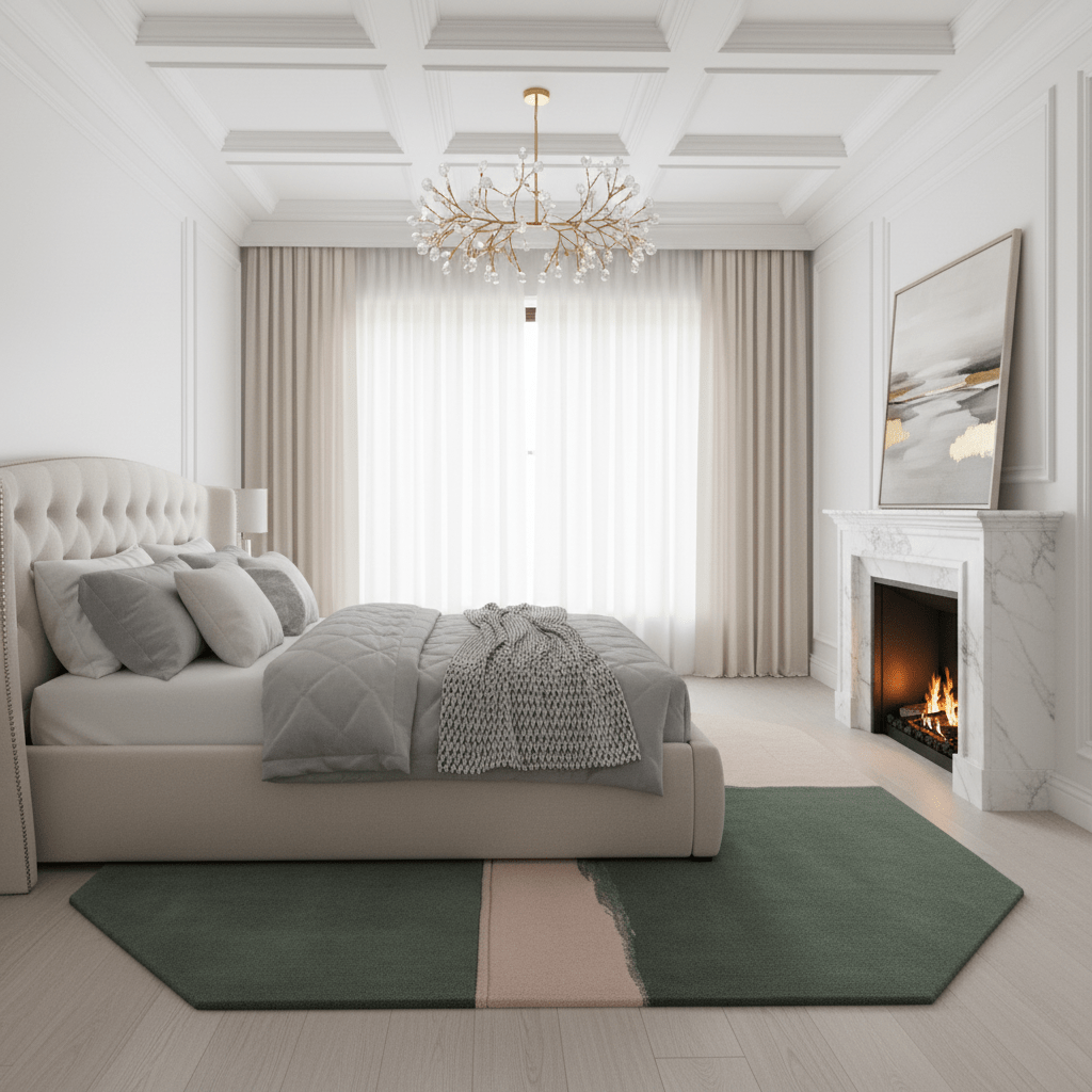 Emerald Blush Canvas Hand Tufted Rug - MAIA HOMES