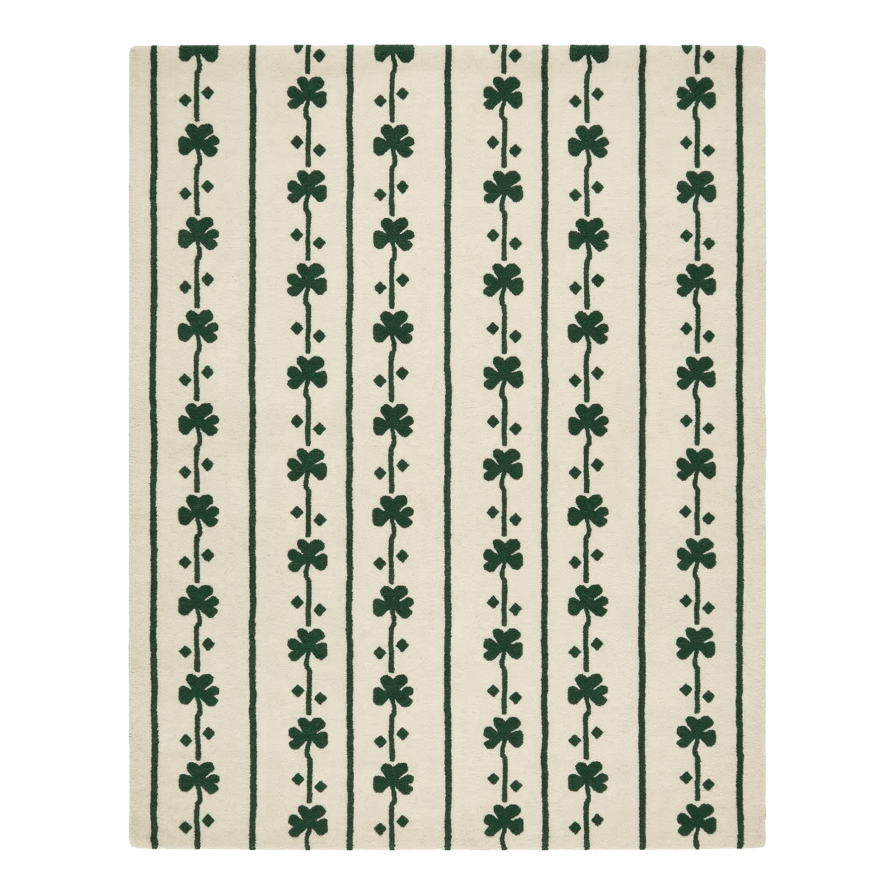 Emerald Clover Column Hand Tufted Rug - MAIA HOMES