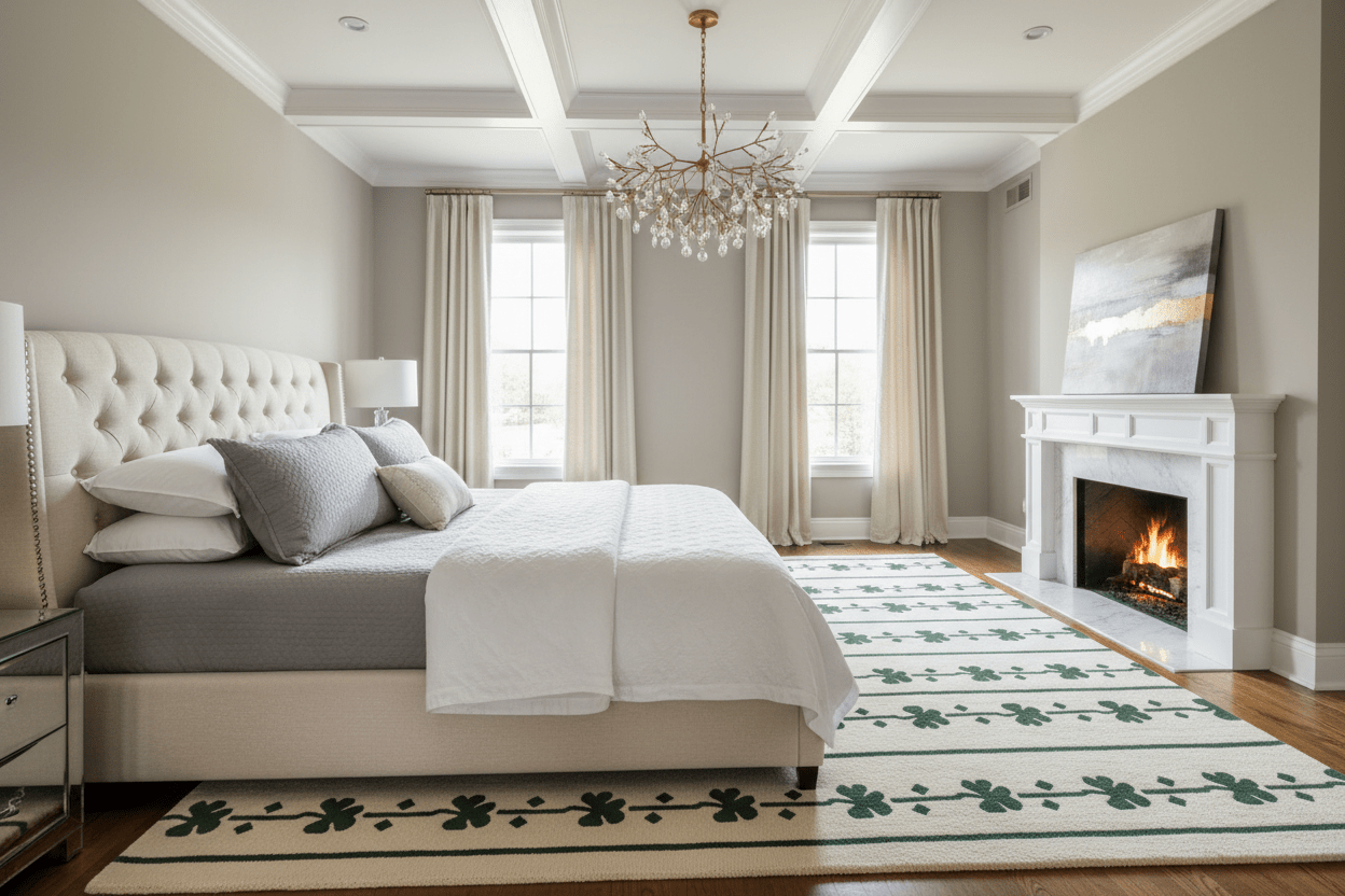 Emerald Clover Column Hand Tufted Rug - MAIA HOMES