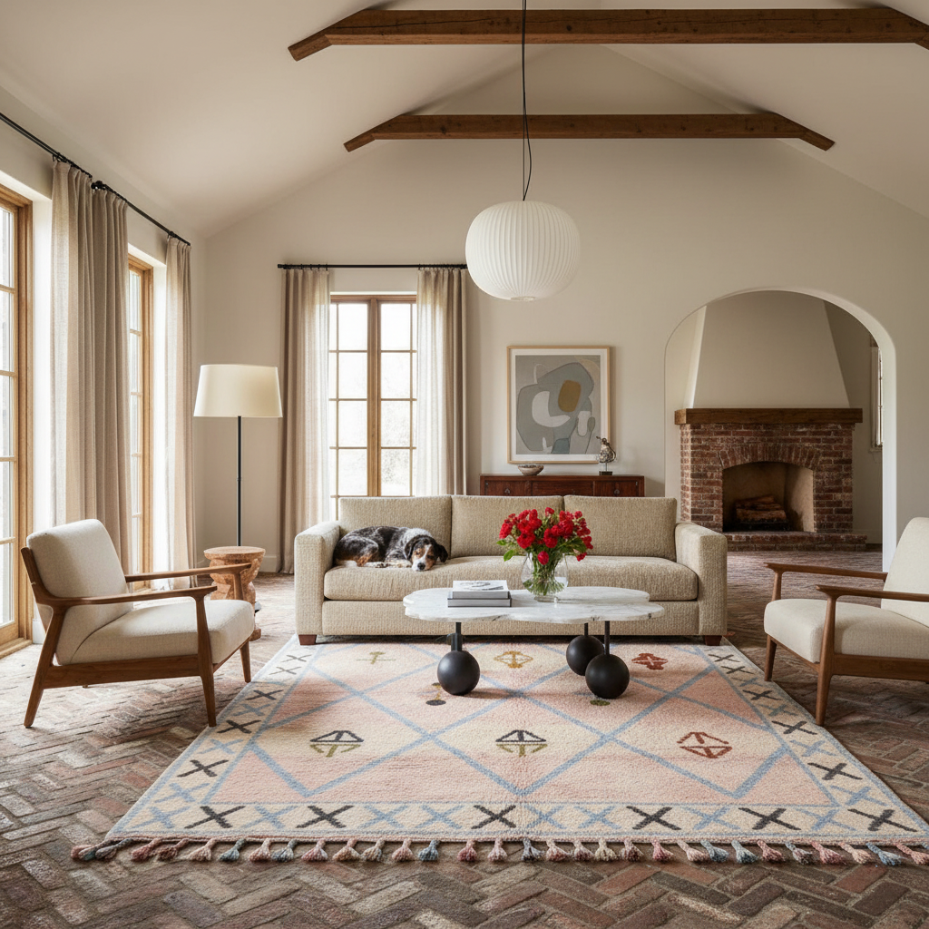 Enchanted Lattice Moroccan Shag Rug