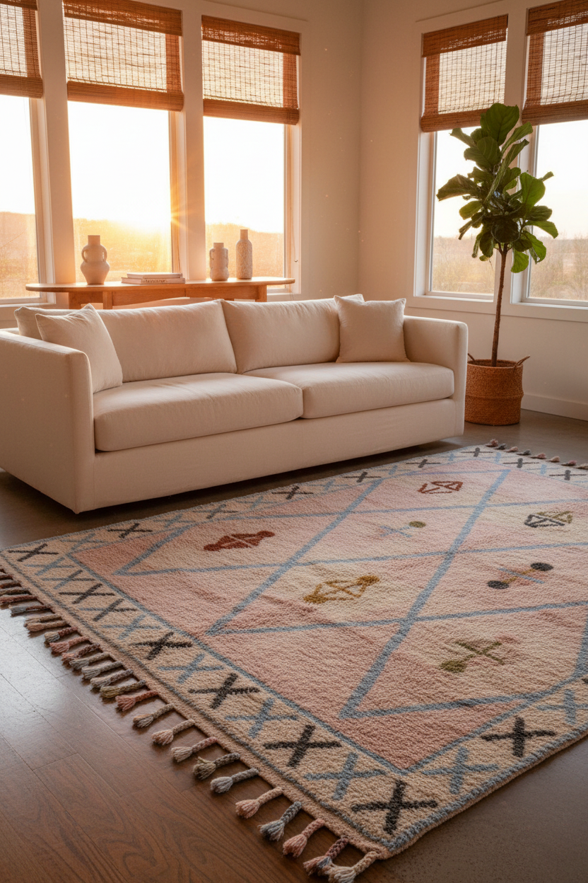 Enchanted Lattice Moroccan Shag Rug