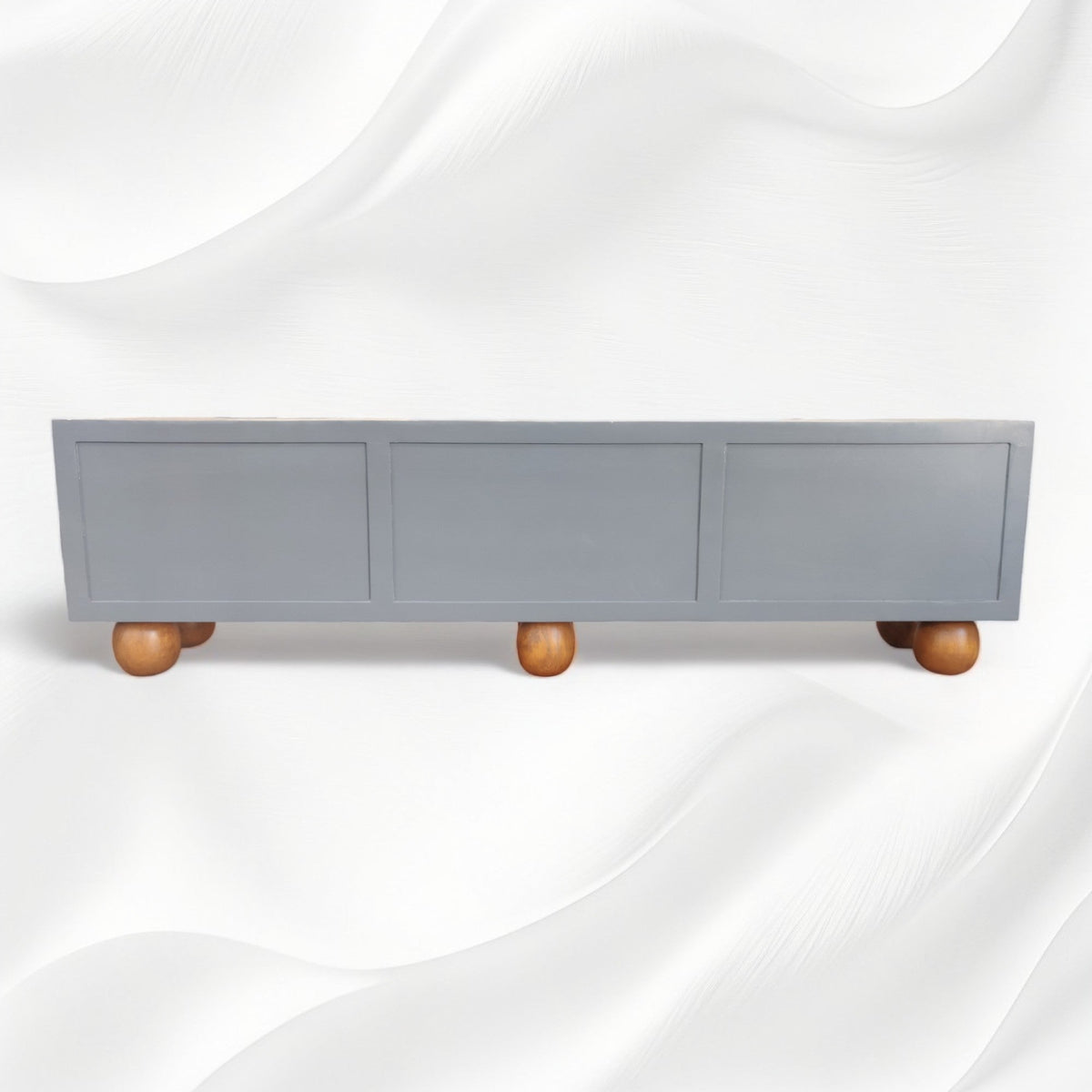 Esther grey bone inlay media cabinet, styled