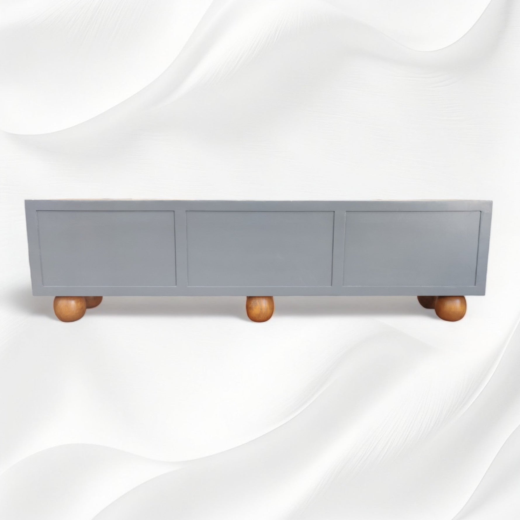 Esther grey bone inlay media cabinet, styled