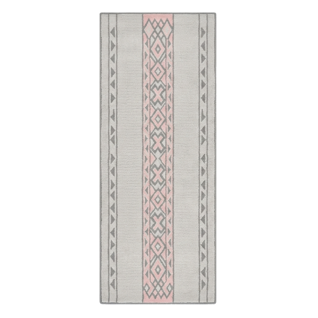 Etched Damask Hand Tufted Runner Rug
