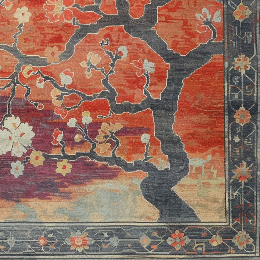 Eternal Blossom Tree Hand Knotted Area Rug