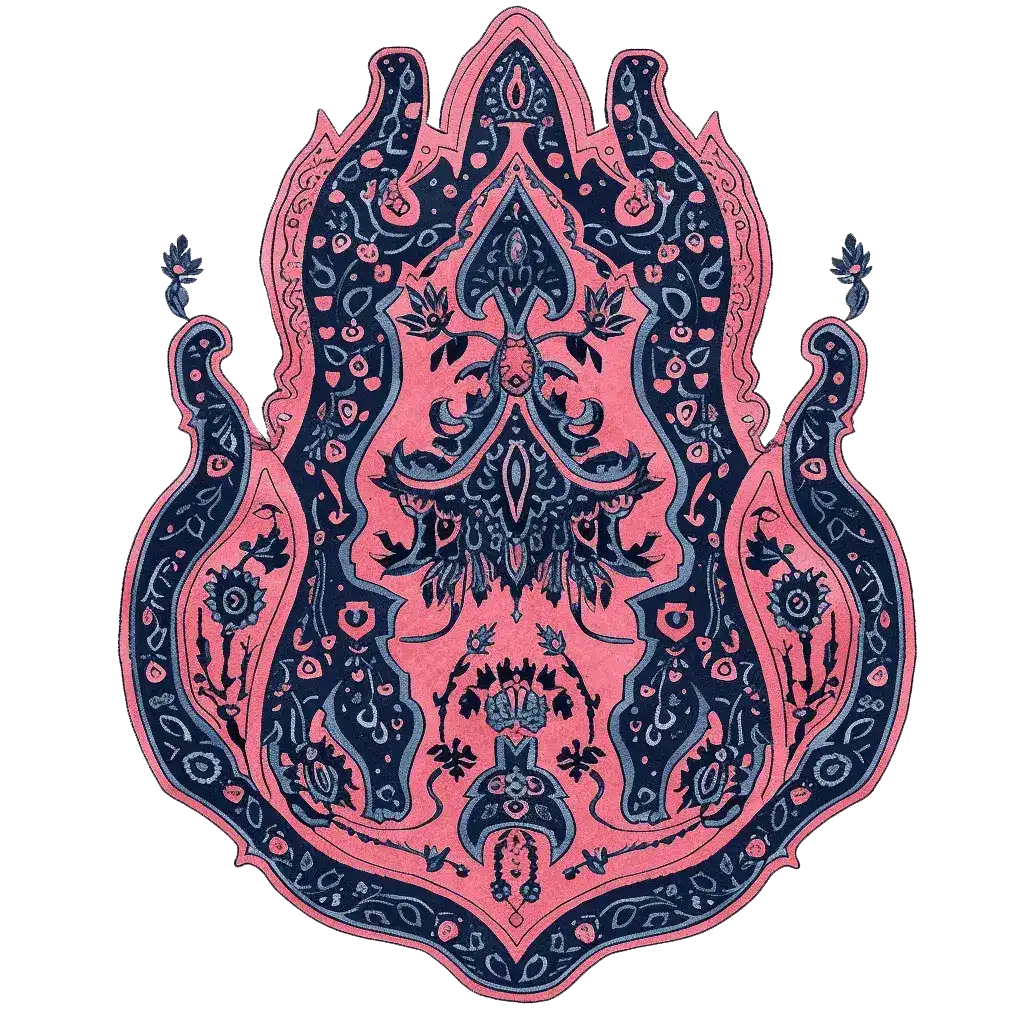 Ethereal Empress Hand Tufted Area Rug featuring a vibrant abstract design in navy and pink hues. Perfect for adding an artistic touch to living room decor, this wool rug enhances any space with its intricate patterns and luxurious texture. Ideal for those seeking unique living room area rugs.